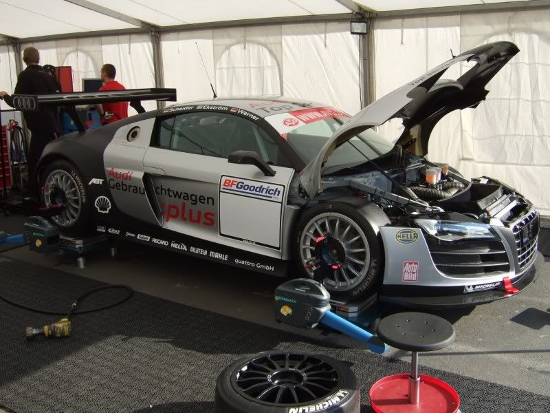 Three factory supported Audi R8 V10 race cars were running I assume they