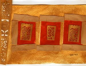 Orange and Gold Chinese Windows by Sia
