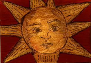 Golden Sun Postcard by Sia