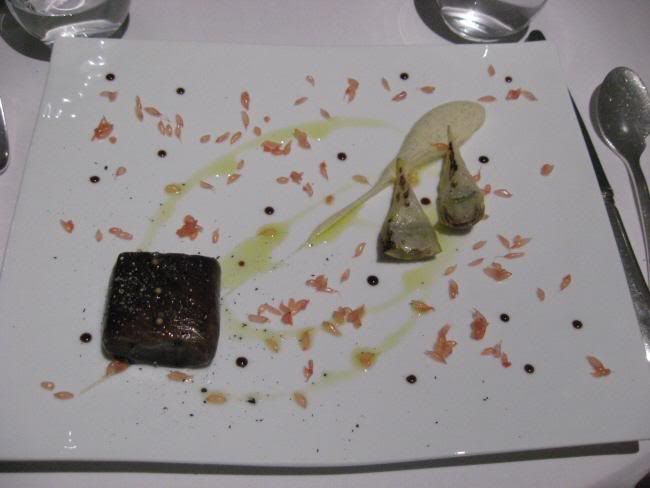 51 Salmon Poached in Liquorice Gel, Artichoke, Vanilla Mayonnaise and 'Manni' Olive Oil.jpg