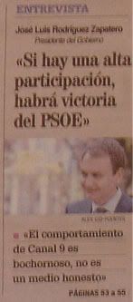 Entrevista a Zapatero