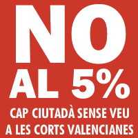 No a la barrera del 5%