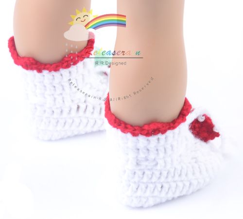 Crochet pattern for doll shoes or slippers: Category-Specific