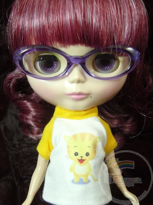 Blythe Doll Glasses Transparent Clear Purple Sunglasses A7 Brand New