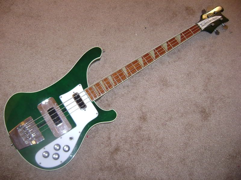Green Rickenbacker Bass