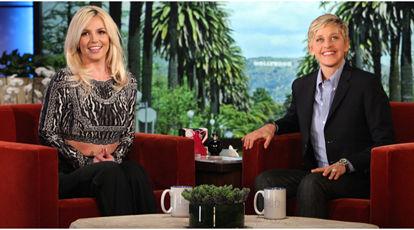 Image result for ellen degeneres show britney spears