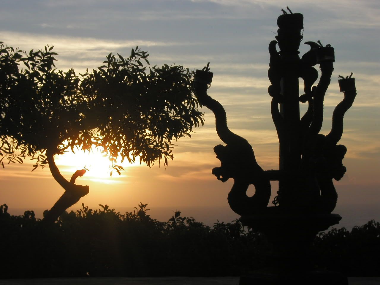 Sunset behind the stage