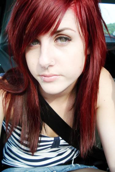 red EMO hairstyles