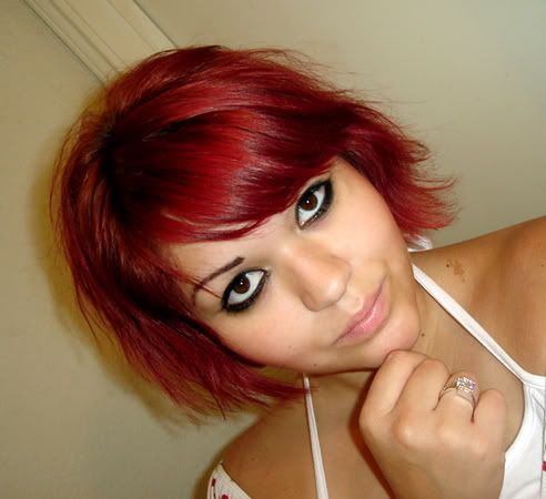bright red hair with highlights. red bright red hair