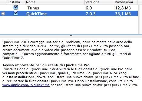 E' disponibile Quick Time 7.0.3 1 quicktime703