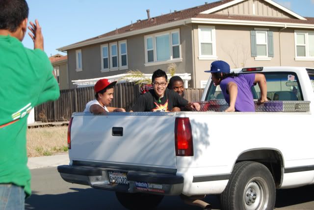 I almost died falling out of that truck