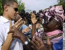 Obama and his grandmother