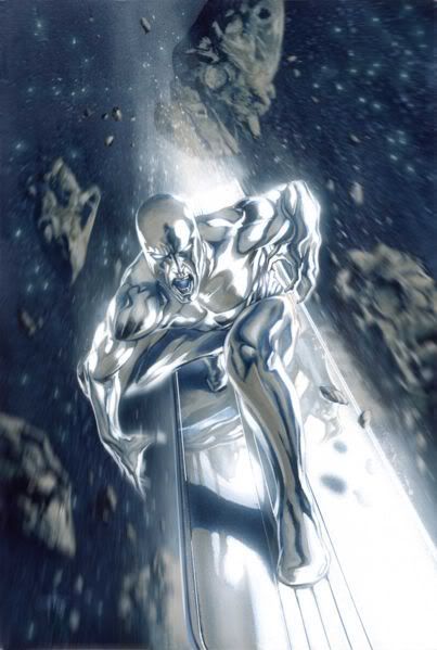 The Silver Surfer as he should be..cool, shiny, and POWERFUL