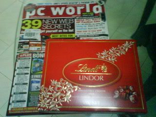 PC World Mag and Chocolates