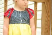 Snow White Inspired Peasant Dress, Custom Size