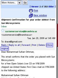 OpenSolaris Free CD Order