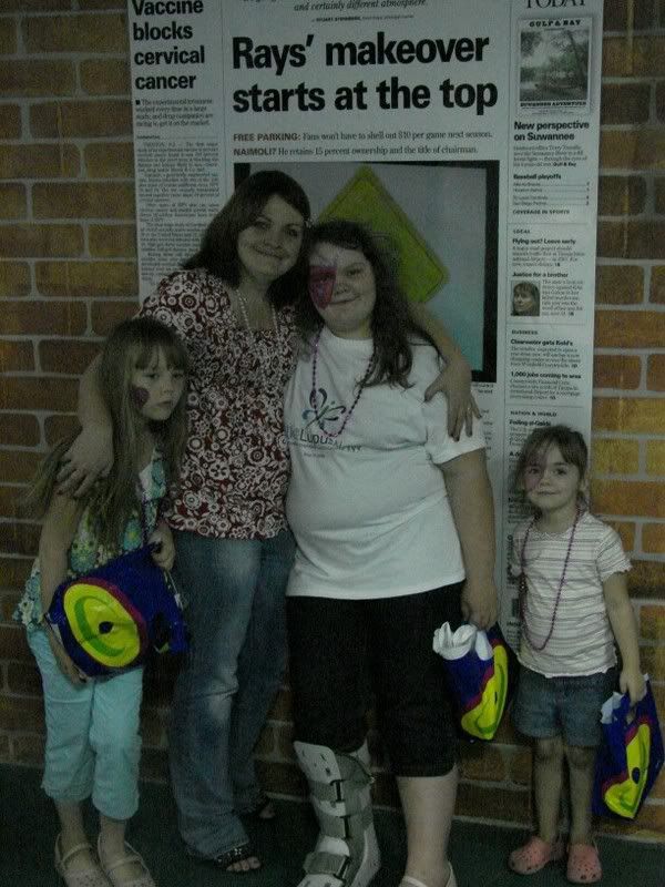 The girls and I, at the walk