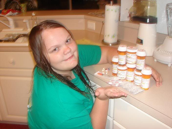 Stephanie's medicines for her JRA