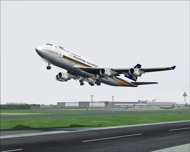 9V-SPF takeoff at WSSS