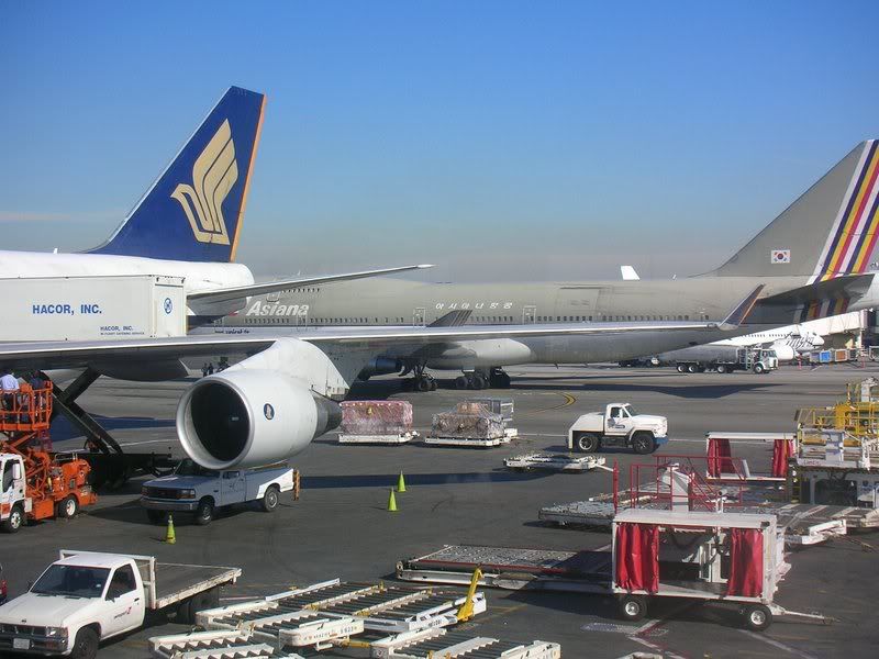 Asiana and Singapore at KLAX