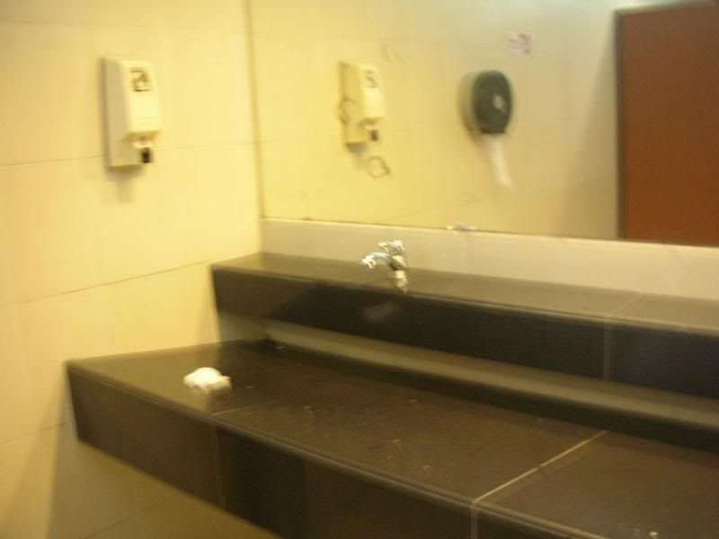 Sinks in the airport