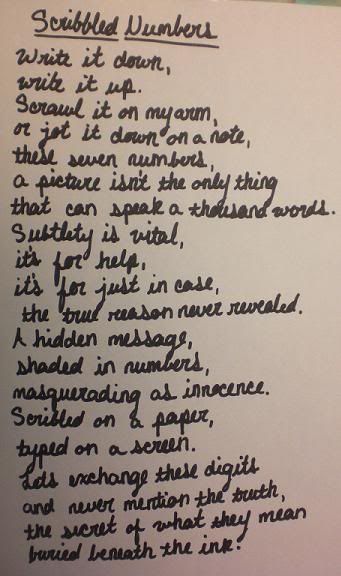 scribbled numbers