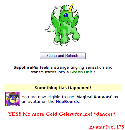 Yay! Go me! *dances*