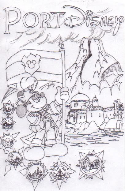 disney castle drawing. Kingdom*Port Disney*~