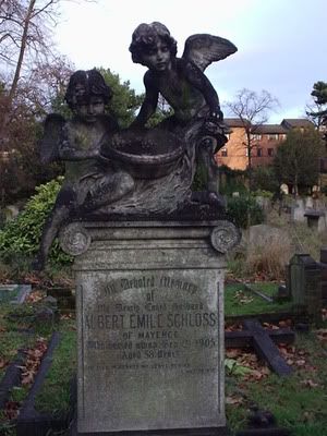 Beautiful old gravestone in Brompton Cemetery