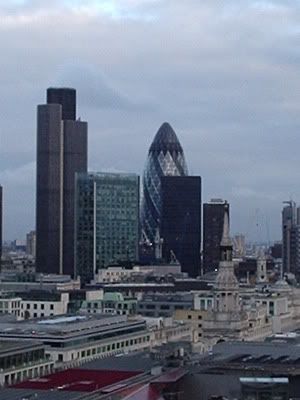 That suggestively shaped building is called The Gherkin.