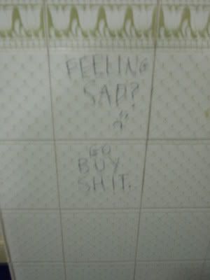 Graffiti in the Hobgoblin pub bathroom.