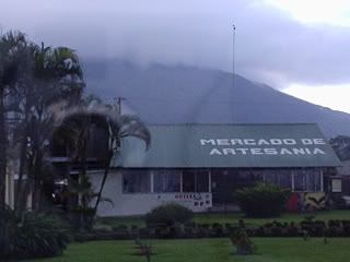That’s the Arenal volcano in the background.