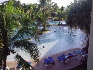 The view from my hotel room.  This was one of four pools on the property, and it was also on the beach…so of course I didn’t swim once while we were there.