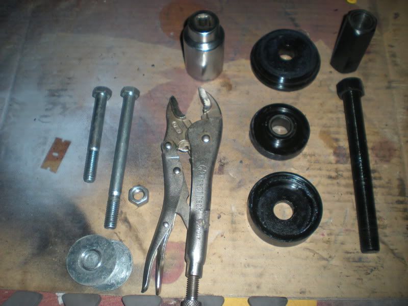 DIY trailing arm bushings (1 piece Energy Suspension and 2 piece Super