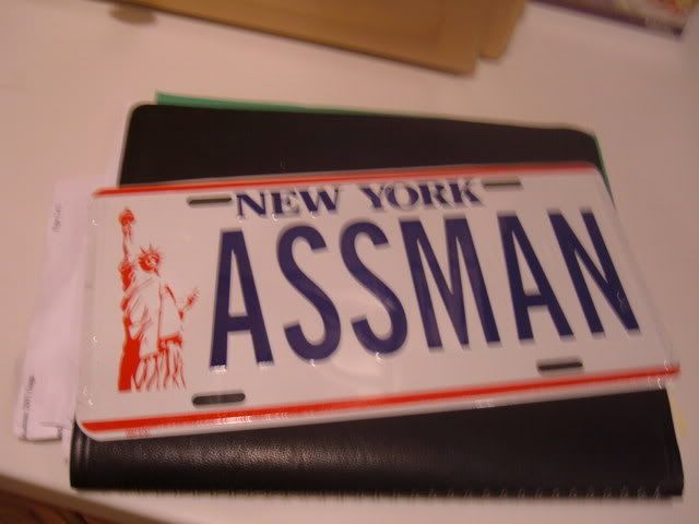 Cosmo Kramer Assman License Plate 