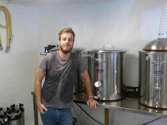 Cameron and his brew kit