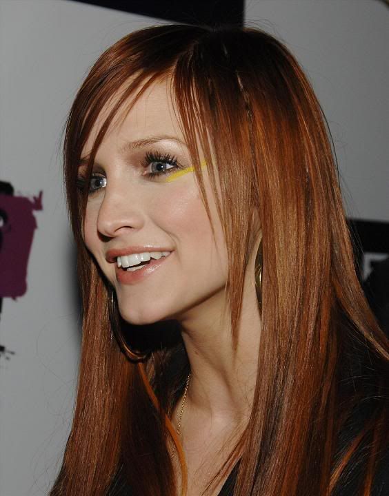A close-up of Ashlee Simpson