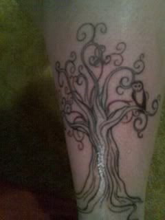 Leg tattoo