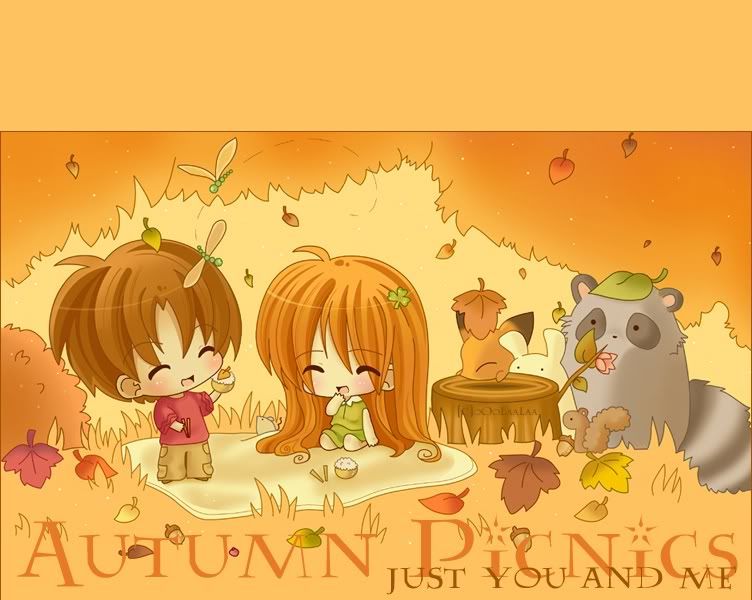 Anime Autum Picnic Pictures, Images and Photos