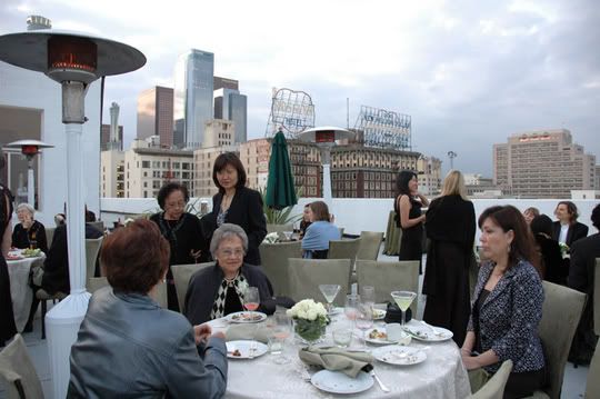 Pre-ceremony cocktail party on patio