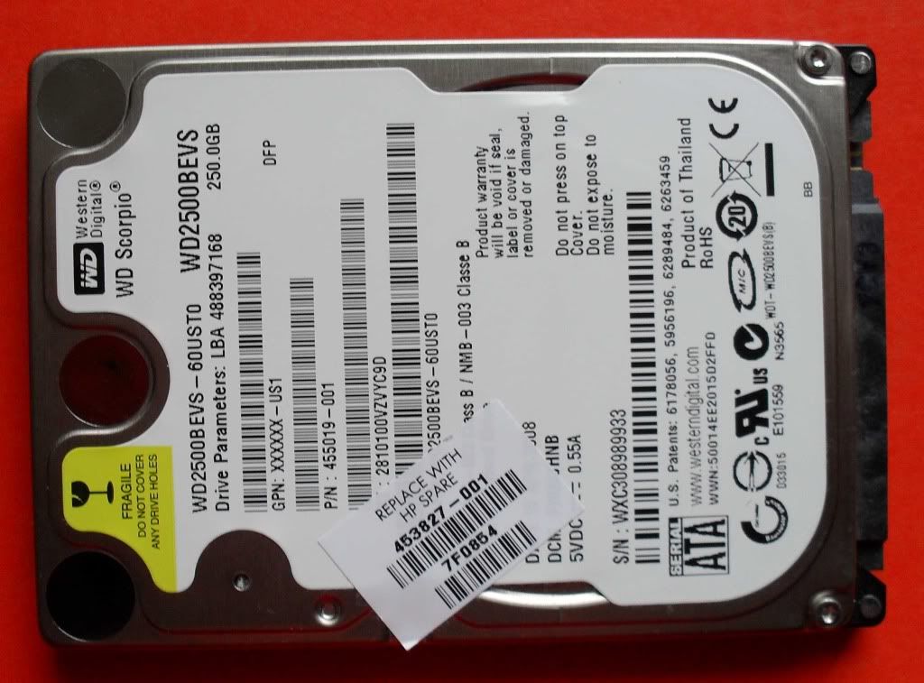 Western Digital 2 5 250gb Sata Hdd Hard Drive Laptop