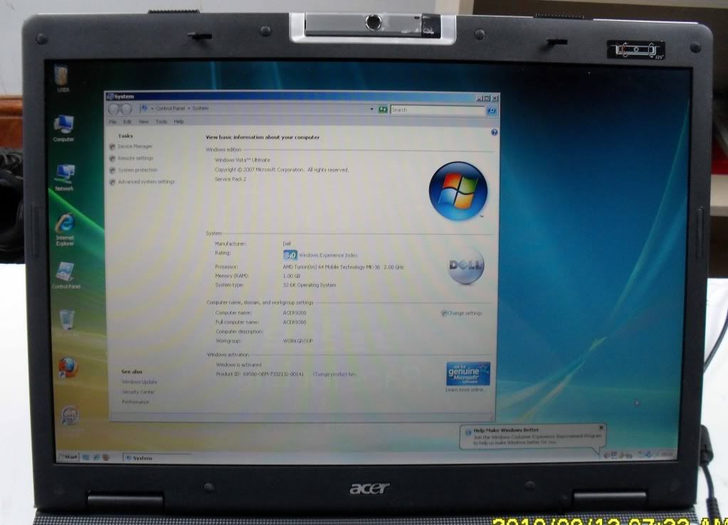 Acer 9300 9301 9303 Laptop Pc 17 2ghz 2gb 80gb Wifi Uk