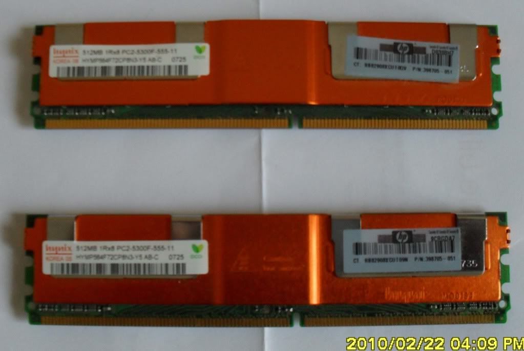 1gb 2x512mb Ddr2 Pc2 5300f Ecc Reg Server Ram Memory Uk Ebay