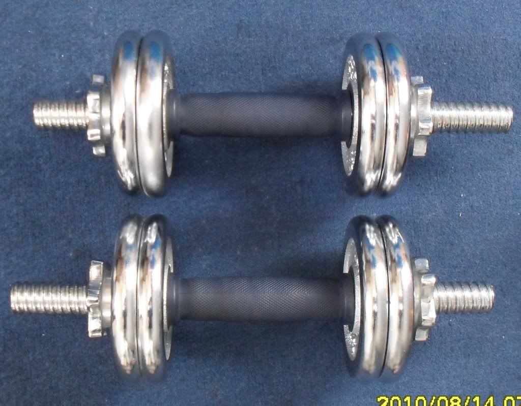 15kg Chrome Dumbbell Set Weight Fitness Strength Toning Ebay