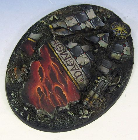 Grey Knights themed flyer base sculpted and painted by James Wappel (wappellious)