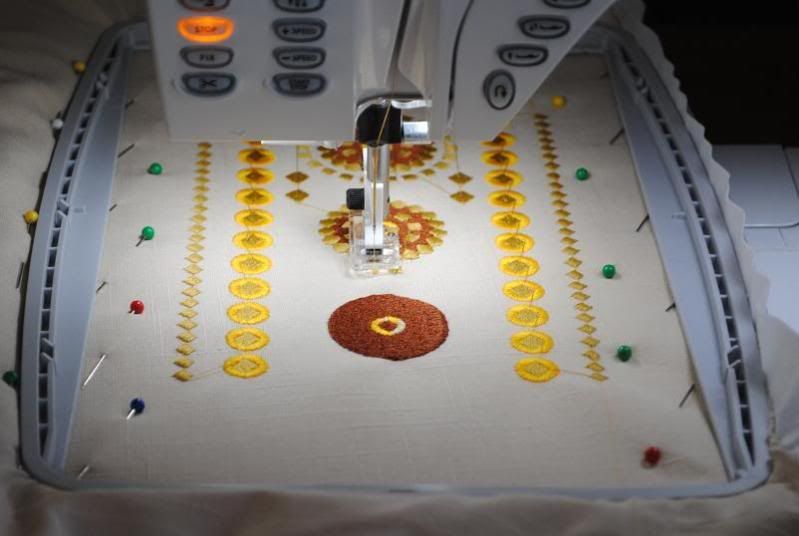 Embroidery Machine in action