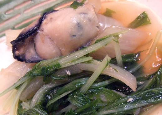 牡蠣、水菜
