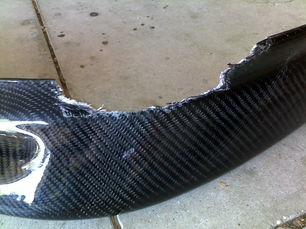 0002 Damaged Carbon Fiber Front Lip MR2 SpyderChat