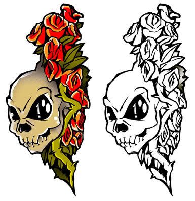 Skull Roses Goin back to the Ol'Skool Posted by OneTwoDelta