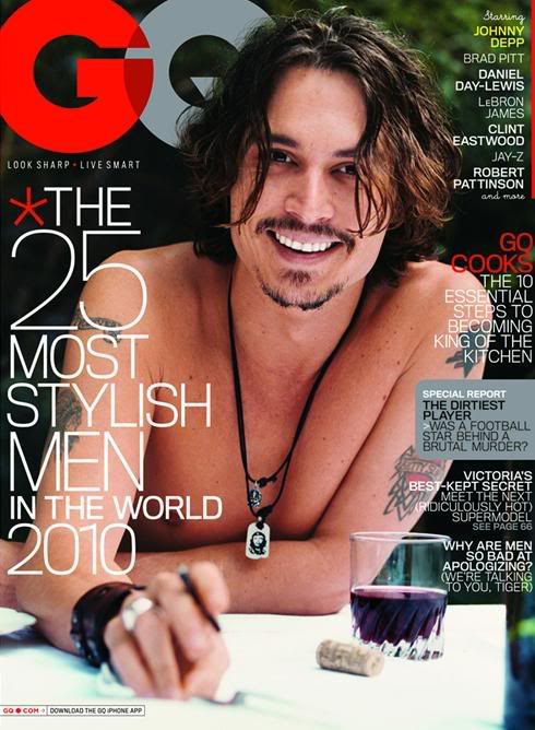 Johnny Depp, February 2010 GQ Johnny Depp is one of those male stars who 